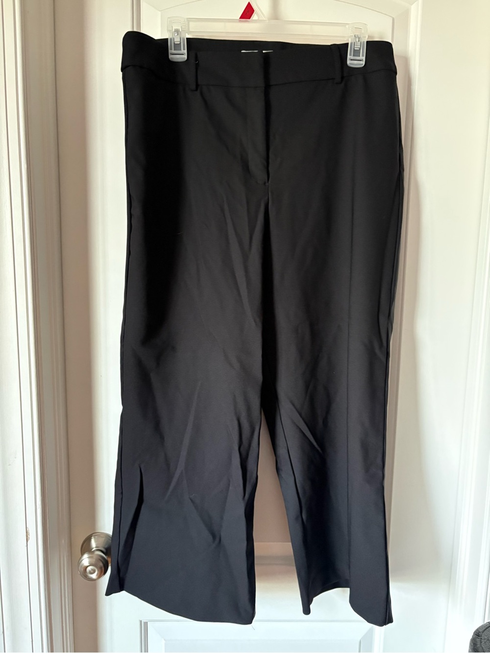 Rachel Zoe Black Cropped Wide-Leg Dress Pants